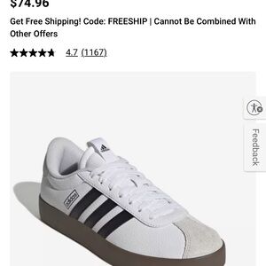 Adidas VL Court 3.0 White and Black Sneakers with Minimalist Design